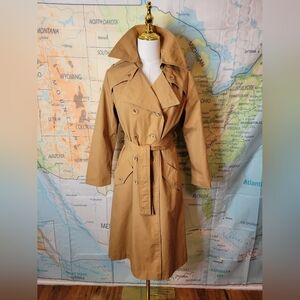 Vintage Sears Classic Tan Trench Coat